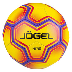 Мяч футбольный JOGEL Intro, для газона, 5-й размер, желтый/фиолетовый [ут-00017588]