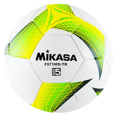 Мяч футбольный MIKASA F571MD-TR-G, универсальный, 5-й размер, белый