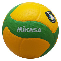 Мяч волейбольный MIKASA V200W-CEV, универсальный, 5-й размер, желтый/зеленый