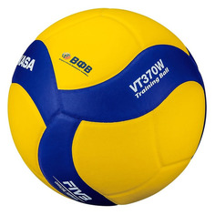 Мяч волейбольный MIKASA VT370W, для зала, 5-й размер, желтый/синий