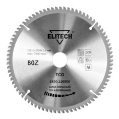Пильный диск Elitech 1820.116500, по алюминию, 230мм, 1.6мм, 30мм, 1шт