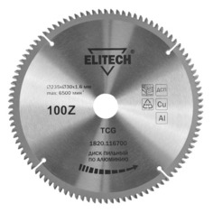 Пильный диск Elitech 1820.116700, по алюминию, 235мм, 1.6мм, 30мм, 1шт