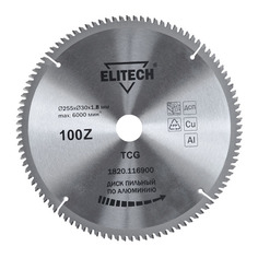 Пильный диск Elitech 1820.116900, по алюминию, 255мм, 1.8мм, 30мм, 1шт