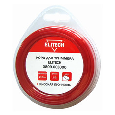 Леска для садовых триммеров Elitech 0809.003000, 2мм, 15м