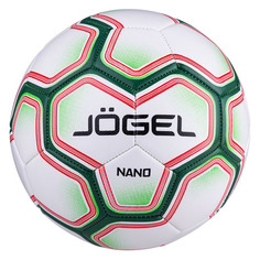 Мяч футбольный JOGEL Nano, для газона, 5-й размер, белый/зеленый [ут-00016947]