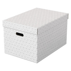 Короб для хранения Esselte L, 355x305x510, картон, белый , 3шт [628286]