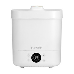 Увлажнитель воздуха ультразвуковой StarWind SHC1415, Верхний залив воды, увлажнение - холодный/теплый пар, 4.0л, белый