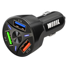 Автомобильное зарядное устройство Wiiix UCC-4-3-01, 3xUSB, 3A, черный