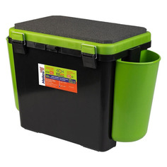 Ящик рыболовный HELIOS FishBox 19, 1 секция, зеленый/черный