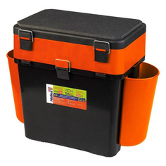 Ящик рыболовный HELIOS FishBox 19, 2 секции, оранжевый/черный