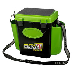 Ящик рыболовный HELIOS FishBox 10, зеленый/черный