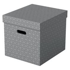 Короб для хранения Esselte Куб, 320x315x365, картон, серый , 3шт [628289]