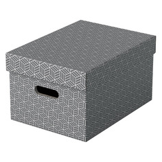 Короб для хранения Esselte М, 265x205x365, картон, серый , 3шт [628283]