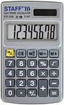 Калькулятор карманный металлический Staff STF-1008 (103х62 мм), 8 разрядов, двойное питание, 250115