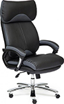 Офисное кресло Tetchair GRAND (кожа/кож.зам/ткань черный/серый-12)