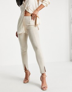 Бежевые леггинсы из искусственной замши Miss Selfridge-Светло-бежевый цвет