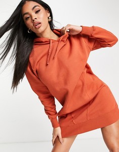 Платье-худи длины мини рыжего цвета со вставкой Threadbare Floyd-Оранжевый цвет