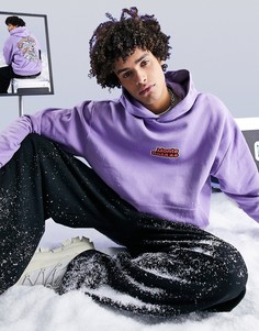 Oversized-худи фиолетового цвета с принтом кролика из мультфильма ASOS DESIGN-Фиолетовый цвет