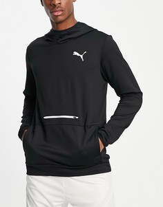 Черный облегающий топ на молнии длиной 1/4 Puma-Черный цвет