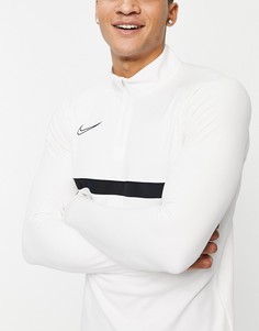 Черно-белый топ на короткой молнии Nike Football Academy Drill