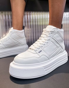 Белые высокие кроссовки на массивной подошве Topshop Crown-Белый