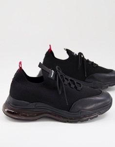 Черные трикотажные кроссовки Kurt Geiger Kairo-Черный цвет