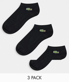 Набор из 3 пар черных спортивных носков Lacoste-Черный