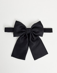 Большой галстук-бабочка черного цвета ASOS DESIGN-Черный цвет