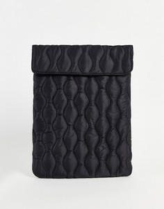 Черный стеганый чехол для ноутбука ASOS DESIGN-Черный цвет