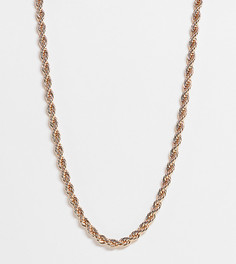 Золотистое ожерелье-цепочка веревочного плетения ASOS DESIGN Curve-Золотистый