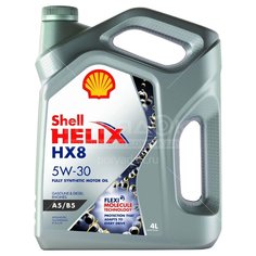 Масло моторное синтетическое, 5W30, Shell, Helix HX8 A5/B5, 4 л, 550046777