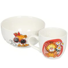 Набор детской посуды керамика, 2 шт, Новый