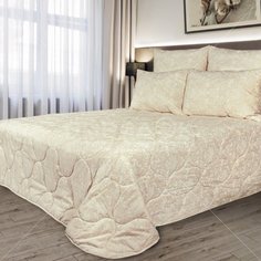 Одеяло 2-спальное, 172 х 205 см, волокно хлопковое, 300 г/м2, всесезонное, чехол 100% хлопок, кант, Green Line