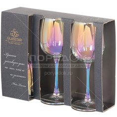Бокал для вина, 420 мл, стекло, 3 шт, Glasstar, Радуга Лиловая дымка, RNLD_8166_11