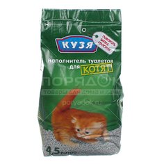 Наполнитель для кошачьего туалета, 4.5 л, Кузя Для котят