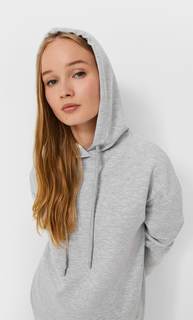 Stradivarius Базовое Худи Пестро-Серый L