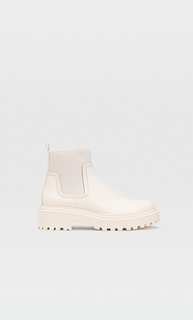 Stradivarius Ботинки Челси На Низком Каблуке Розовато-Бежевый 39