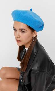 Stradivarius Базовый Берет Бирюзовый 103