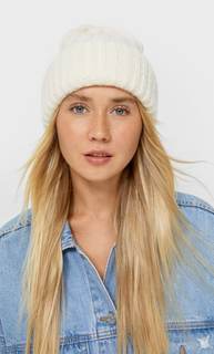 Stradivarius Шапка Бини Цвет Небеленого Полотна 103