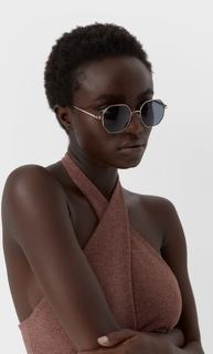 Stradivarius Солнечные Очки В Металлической Оправе Геометрической Формы Черный 103