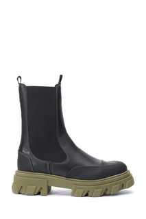 Черные ботинки челси из кожи Ganni