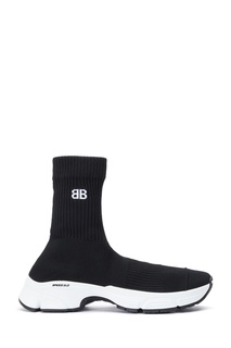 Черные высокие кроссовки с логотипом Balenciaga