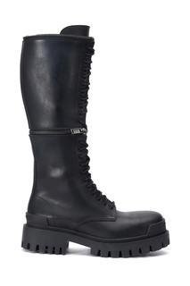 Черные сапоги со шнуровкой Balenciaga