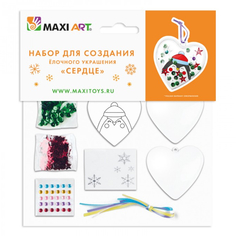 Набор для создания елочного украшения Maxi Art Сердце