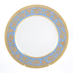Блюдо круглое c-imperial blue gold 32 см (falkenporzellan) голубой