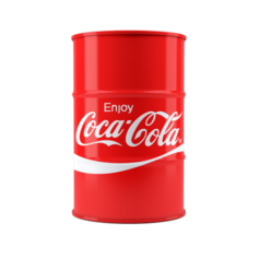 Журнальный столик-бочка coca-cola (starbarrel) красный 45x68x45 см.