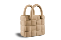 Дизайнерская ваза - сумка (my interno) бежевый 19x26x12 см.