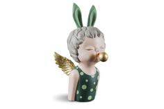 Дизайнерская статуэтка ангел bouble kids (my interno) зеленый 11x31x11 см.