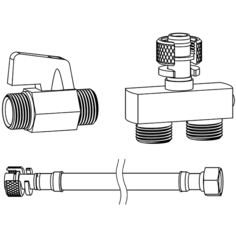 Комплект для подключения воды Toto