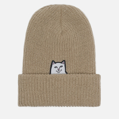 Шапка RIPNDIP Lord Nermal Beanie, цвет бежевый